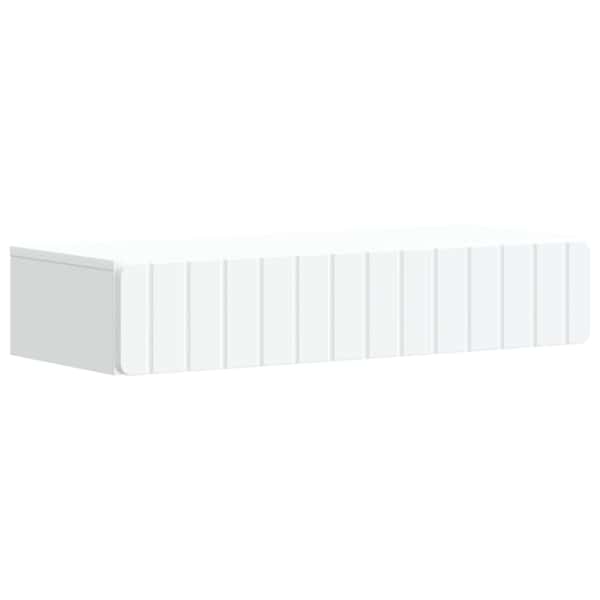 Seinale kinnitatav külglaud Valge 87,5 × 34,5 × 17 cm Tehispuit