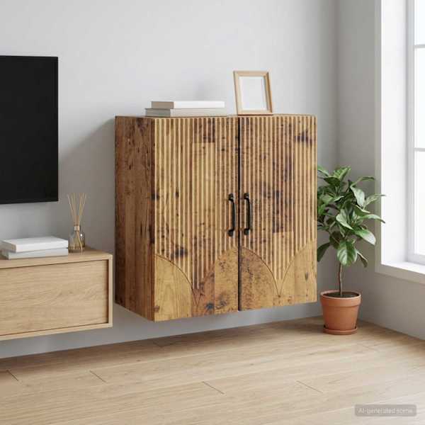 Seinale kinnitatav kapp 59 × 31 × 60 cm Tehispuit Vana puit