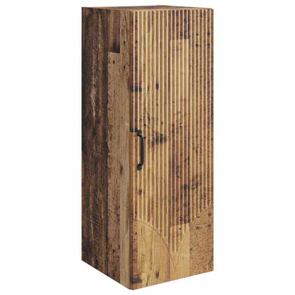 Seinale kinnitatav kapp 33 × 34,5 × 90 cm Tehispuit Vana puit