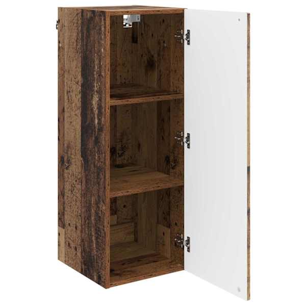 Seinale kinnitatav kapp 33 × 34,5 × 90 cm Tehispuit Vana puit