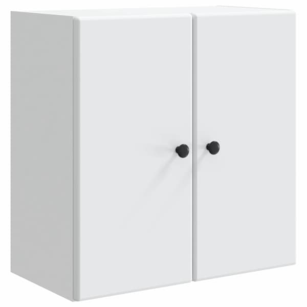 Seinale kinnitatav kapp Valge 59 × 31 × 60 cm Tehispuit