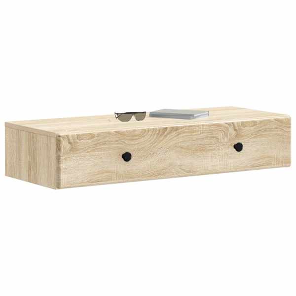 Seinale kinnitatav külglaud Sonoma tamm 87,5 × 34,5 × 17 cm