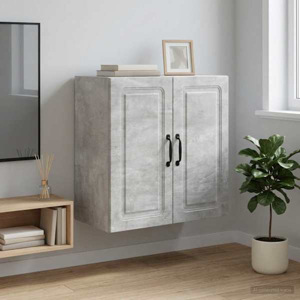 Seinale kinnitatav kapp 59 × 31 × 60 cm Tehispuit Betoonhall