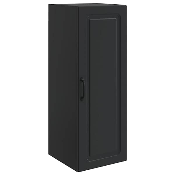 Seinale kinnitatav kapp 33 × 34,5 × 90 cm Tehispuit Must