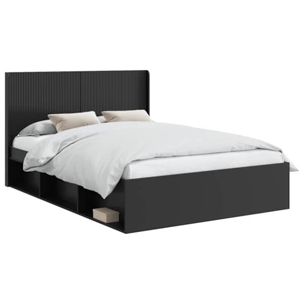 Panipaigaga voodiraam peatsiga, must, 120 × 200 cm — mudel 3413870