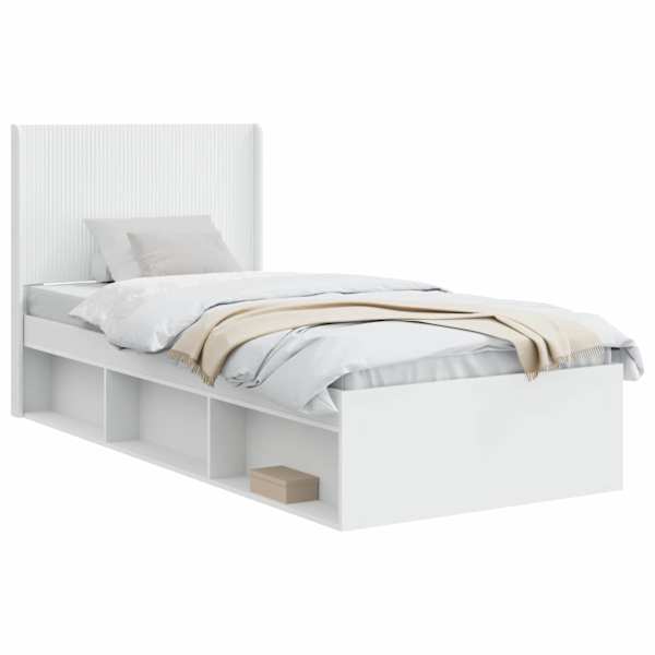Panipaigaga voodiraam peatsiga, valge, 90 × 200 cm — mudel 3413893