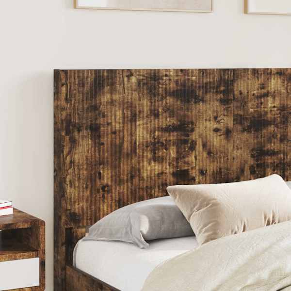 Panipaigaga voodiraam peatsiga, suitsutatud tamm, 140 × 200 cm — mudel 3414105