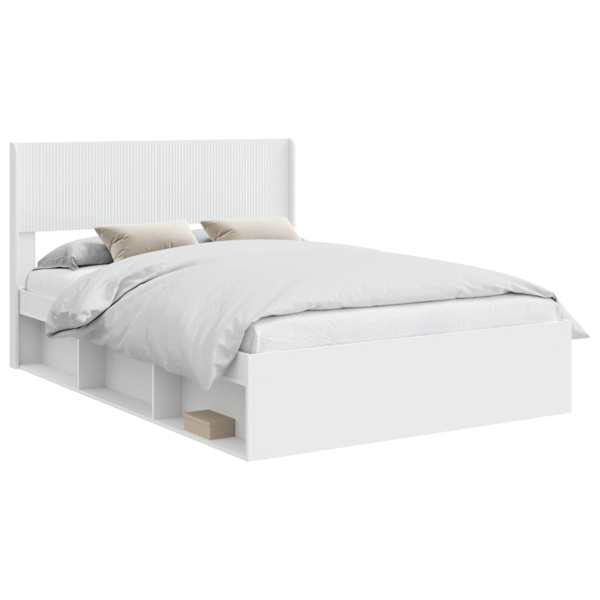 Panipaigaga voodiraam peatsiga, valge, 140 × 190 cm — mudel 3414211