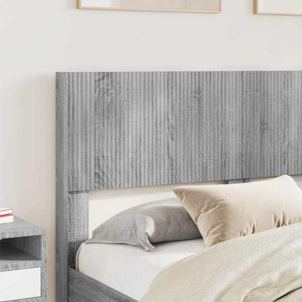 Panipaigaga voodiraam peatsiga, hall sonoma, 135 × 190 cm — mudel 3414224