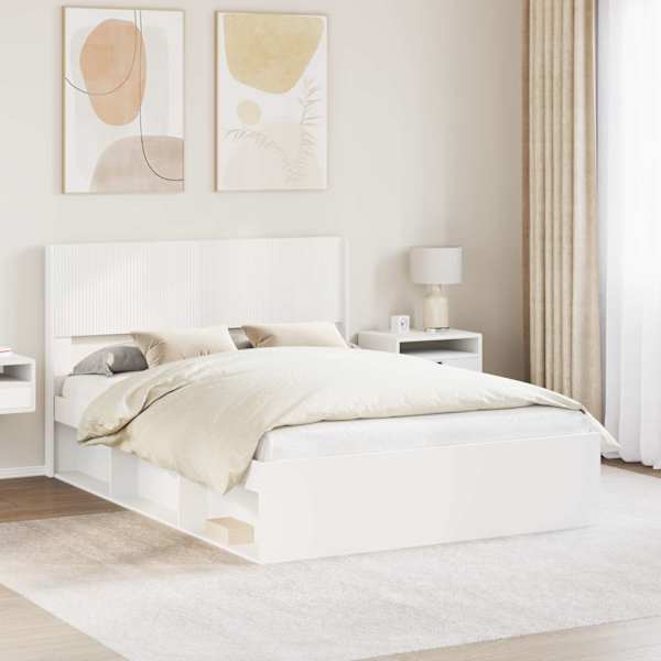 Panipaigaga voodiraam peatsiga, valge, 120 × 200 cm — mudel 3414227