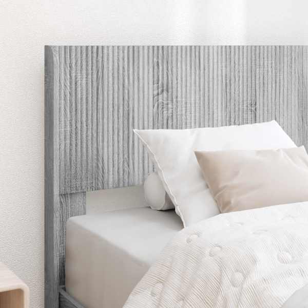 Panipaigaga voodiraam peatsiga, hall sonoma, 90 × 200 cm — mudel 3414256