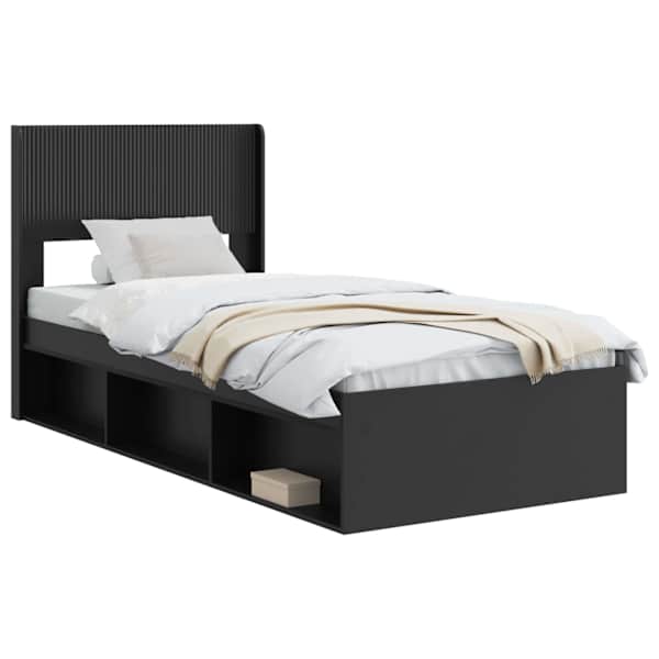 Panipaigaga voodiraam peatsiga, must, 75 × 190 cm — mudel 3414268
