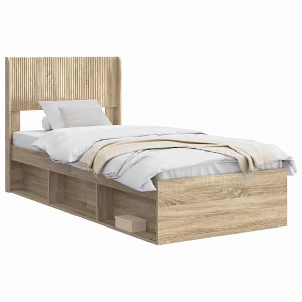 Panipaigaga voodiraam peatsiga, sonoma tamm, 75 × 190 cm — mudel 3414269