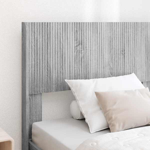 Panipaigaga voodiraam peatsiga, hall sonoma, 75 × 190 cm — mudel 3414272