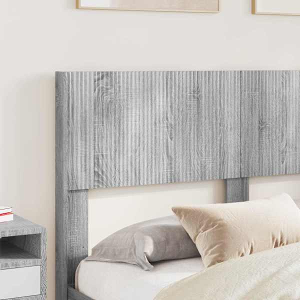 Panipaigaga voodiraam peatsiga, hall sonoma, 150 × 200 cm — mudel 3414376