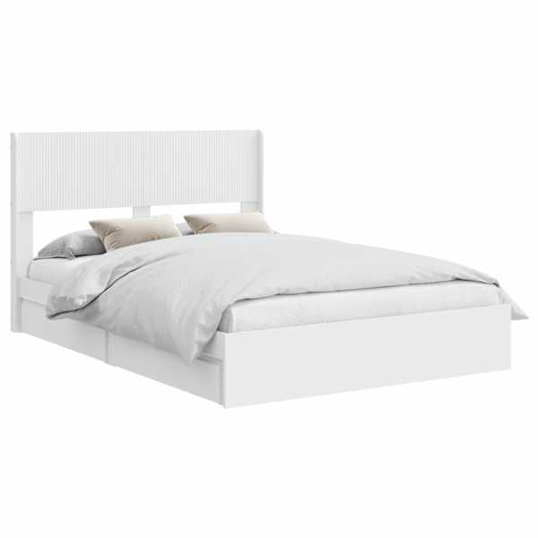 Panipaigaga voodiraam peatsiga, valge, 140 × 200 cm — mudel 3414377