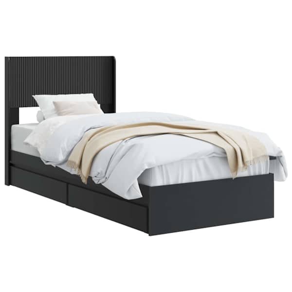 Panipaigaga voodiraam peatsiga, must, 90 × 190 cm — mudel 3414420