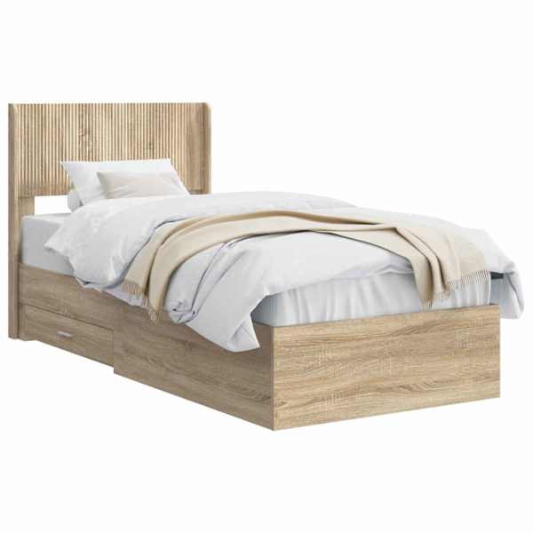 Panipaigaga voodiraam peatsiga, sonoma tamm, 90 × 190 cm — mudel 3414517