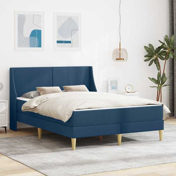 Voodiraam koos madratsiga, sinine, 140 × 200 cm — mudel 3414743