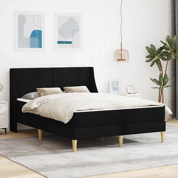 Voodiraam koos madratsiga, must, 160 × 200 cm — mudel 3414746