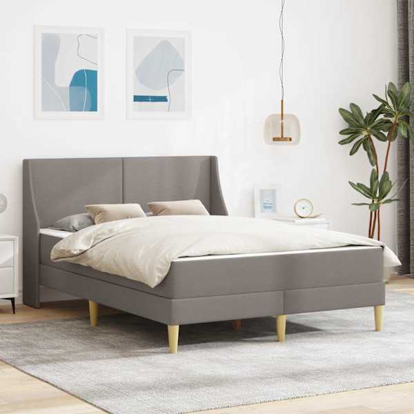 Voodiraam koos madratsiga, pruunikashall, 160 × 200 cm — mudel 3414747