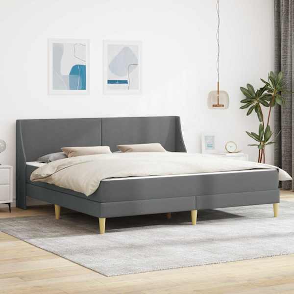 Voodiraam koos madratsiga, tumehall, 180 × 200 cm — mudel 3414750