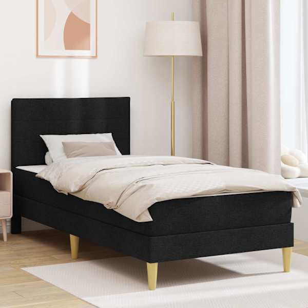 Voodiraam koos madratsiga, must, 90 × 200 cm — mudel 3414936