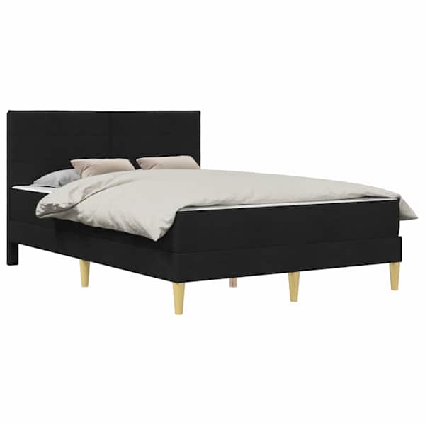 Voodiraam koos madratsiga, must, 140 × 190 cm — mudel 3414956