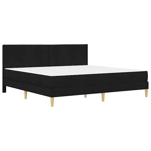 Voodiraam koos 2 madratsiga, must, 200 × 200 cm — mudel 3414976