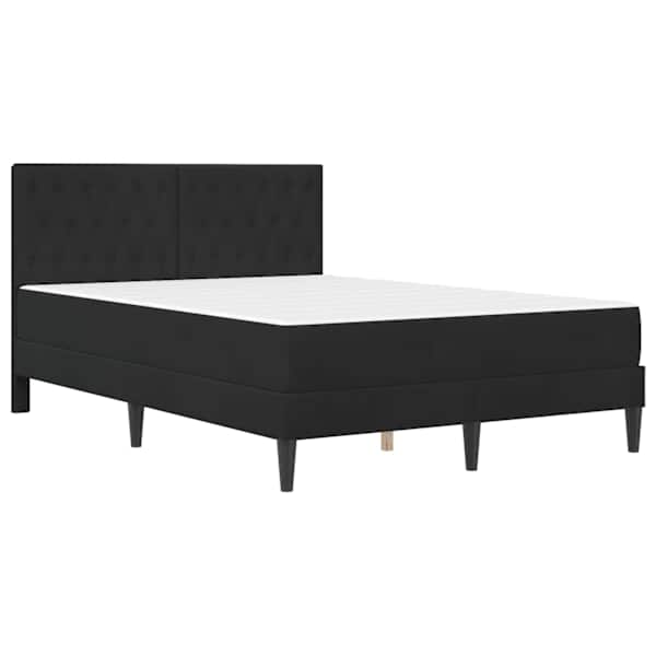 Voodiraam koos madratsiga, must, 120 × 200 cm, samet — mudel 3415046