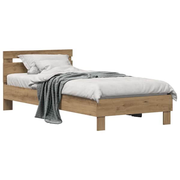Voodiraam, Artisan tamm, 75 × 190 cm, tehispuit — mudel 8003737