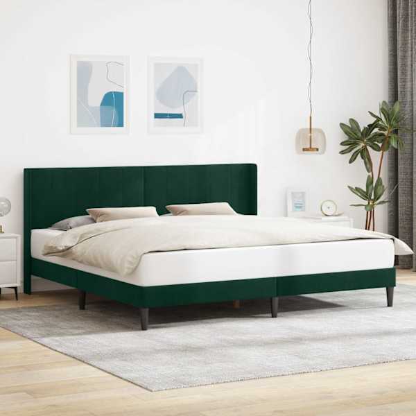 Voodiraam, tumeroheline, 200 × 200 cm, samet — mudel 42027529