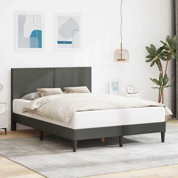 Voodiraam, tumehall, 120 × 190 cm, kangas — mudel 42027721