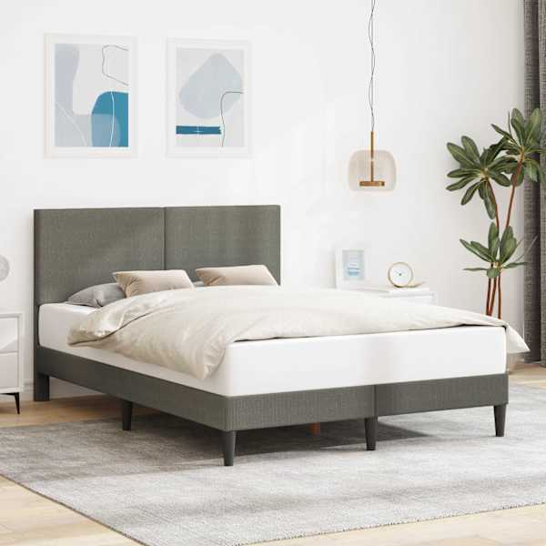 Voodiraam peatsiga, helehall, 120 × 200 cm, kangas — mudel 42027724
