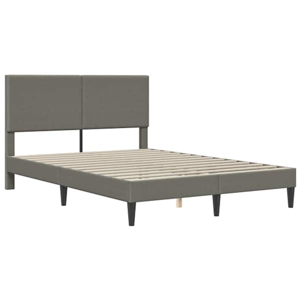 Voodiraam peatsiga, helehall, 120 × 200 cm, kangas — mudel 42027724