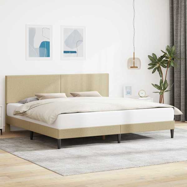 Voodiraam, hele roheline hall, 200 × 200 cm, kangas — mudel 42027747