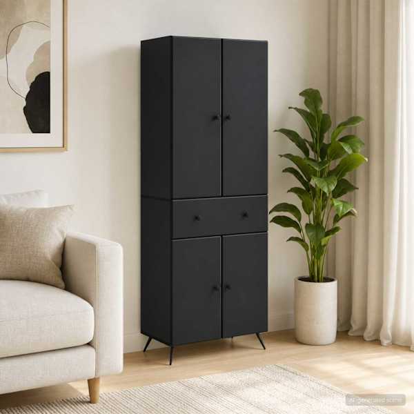 Kapi Komplekt 2 tk Must 66 × 34.5 × 90 cm Tehispuit