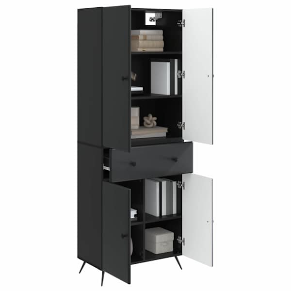 Kapi Komplekt 2 tk Must 66 × 34.5 × 90 cm Tehispuit
