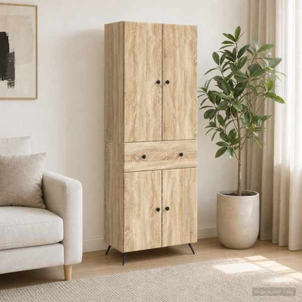 Kapi Komplekt 2 tk Sonoma tamm 66 × 34.5 × 90 cm Tehispuit