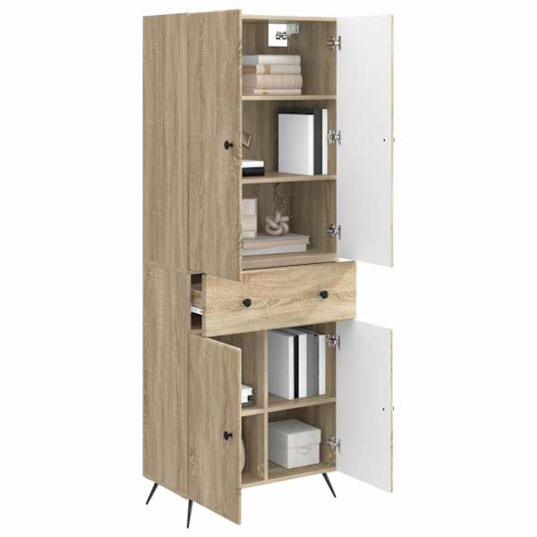 Kapi Komplekt 2 tk Sonoma tamm 66 × 34.5 × 90 cm Tehispuit