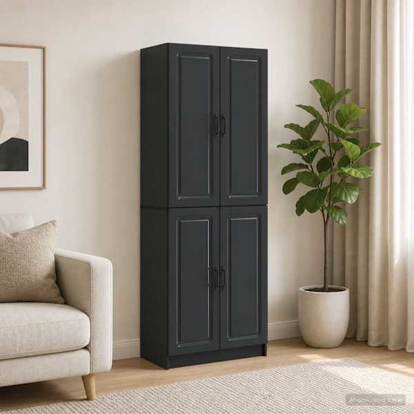 Kapi Komplekt 2 tk Must 66 × 34,5 × 87 cm Tehispuit