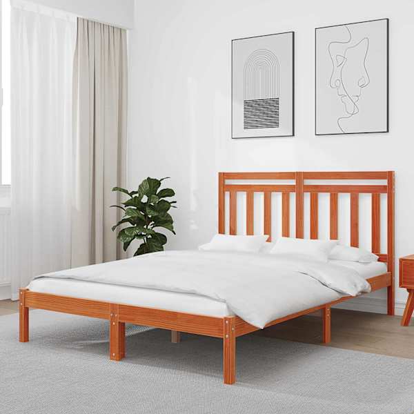 Voodiraam, vahapruun, 140 × 200 cm — mudel 3418136