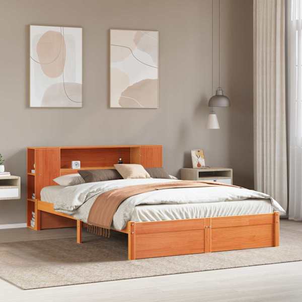 Panipaigaga voodiraam peatsiga, vahapruun, 140 × 200 cm — mudel 3422750