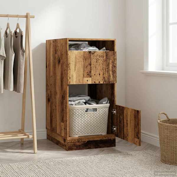 Pesukaapp ladustamisega Vana puit 50 × 68 × 102 cm Tehispuit