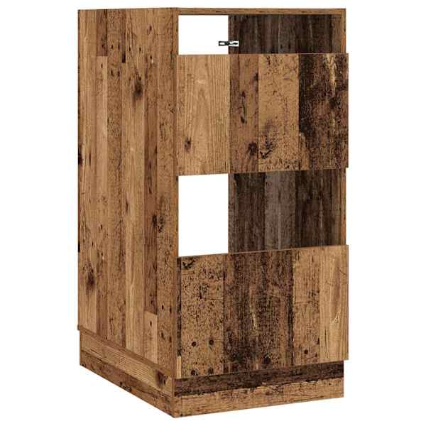 Pesukaapp ladustamisega Vana puit 50 × 68 × 102 cm Tehispuit