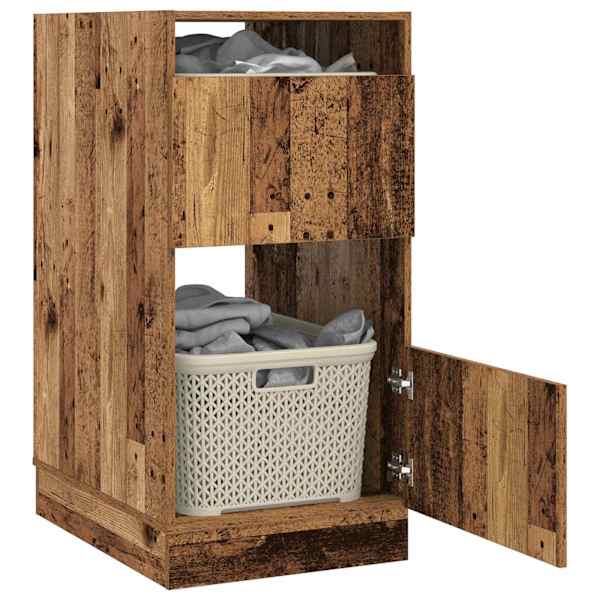 Pesukaapp ladustamisega Vana puit 50 × 68 × 102 cm Tehispuit