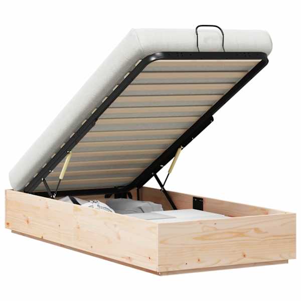 Panipaigaga voodiraam, naturaalne, 75 × 190 cm — mudel 3418723
