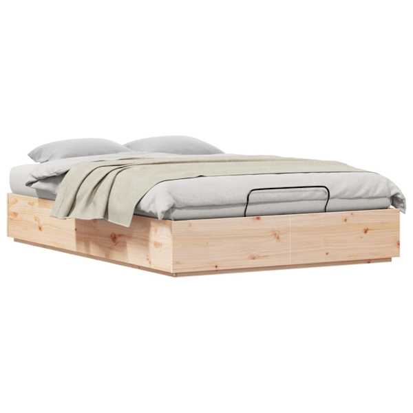 Panipaigaga voodiraam, naturaalne, 120 × 200 cm — mudel 3418747