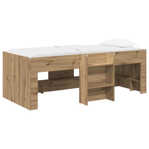 Laste kõrge voodi raam Artisan tamm 80 × 200 cm Tehispuit