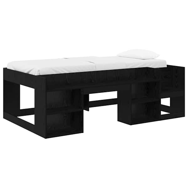 Panipaigaga lastevoodiraam, must tamm, 80 × 200 cm — mudel 3422596